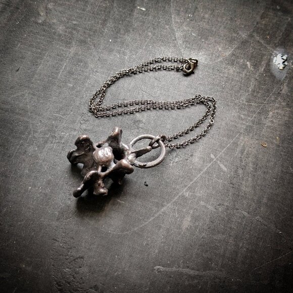Electroformed Vertebrae Necklace - Picture 2 of 8